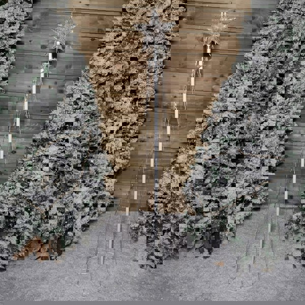 Samuel Alexander 150cm (5ft) White Metal Maypole Tree with 106 Rainbow LED Wire Lights and Remote