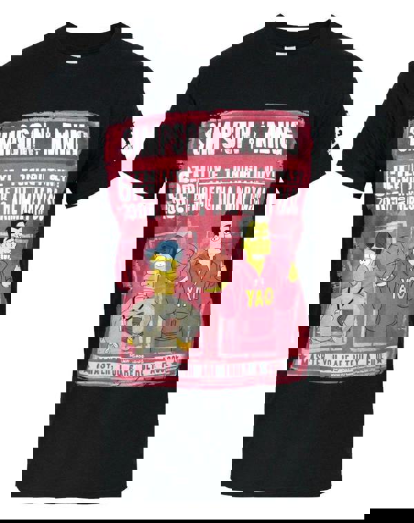 The Simpsons Mens Black Simpsons & Ming Short Sleeved T-Shirt