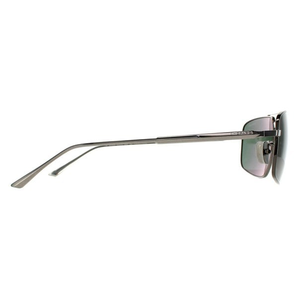 Chopard Sunglasses SCHF21M 568P Total Shiny Gunmetal Grey Green Polarised