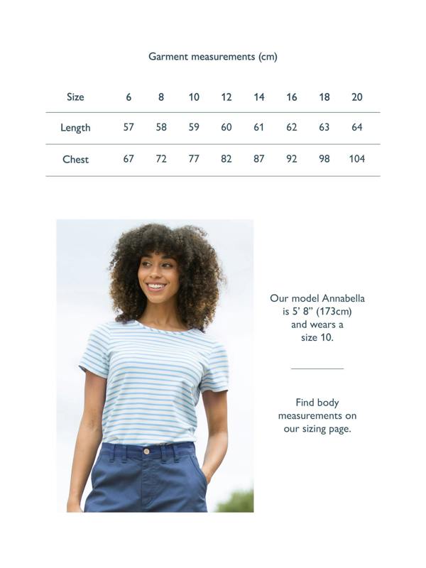 Kite Womens Organic Tarrant Jersey T-Shirt Bluebell Stripe