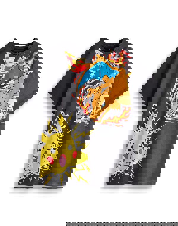 Pokemon Boys Black Pikachu & Charazard T-Shirt and Shorts Set