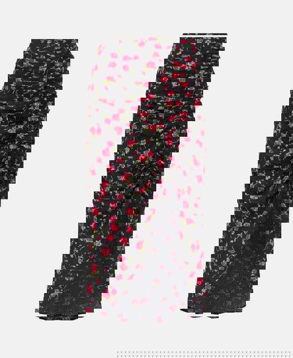 GATHERED MIDI SKIRT PINK FLORAL Front