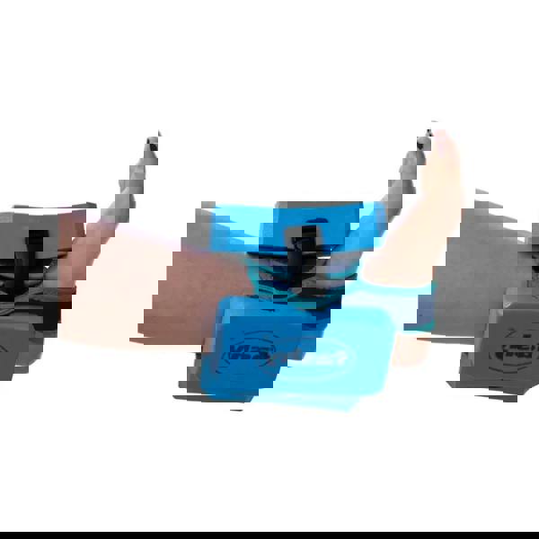 Blue Fashy buoyancy cuffs with foam ankle support and adjustable strap