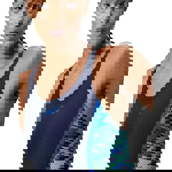 Speedo Hyperboom Splice Muscleback Legsuit - Navy/Blue