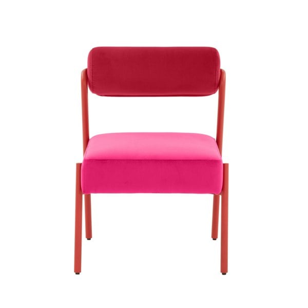 Furniture Edit Jolene Hot Pink Velvet Dining Chair - Set of 2