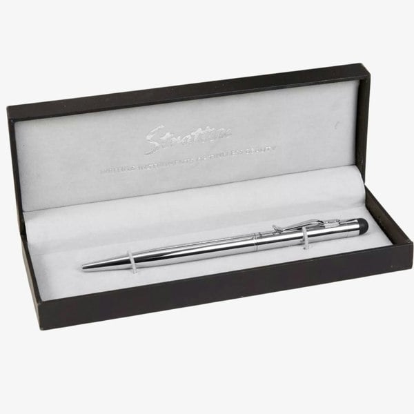 T. H. Baker Stratton Silver Ballpoint Pen With Stylus ST1198