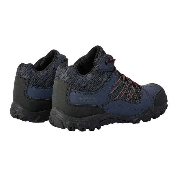 Regatta Men's Edgepoint Mid Waterproof Hiking Shoes - Navy/Rio Red