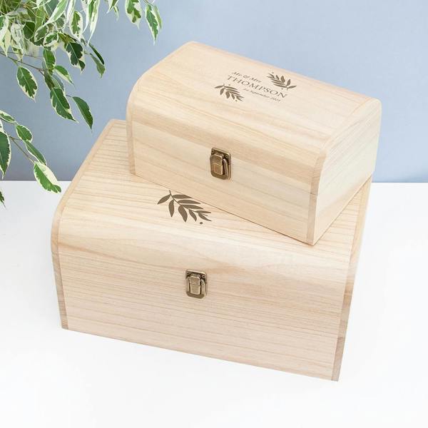 Abode Home & Gifts Personalised Wedding Date Keepsake Chest