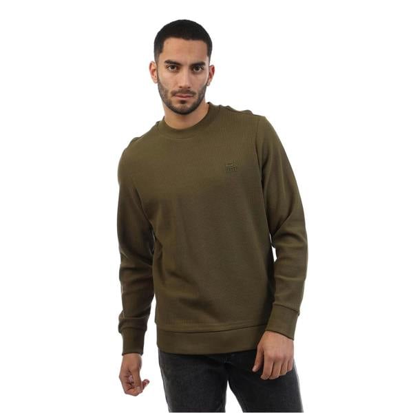 Diesel Mens Ribbed Sweatshirt - Brown - 
