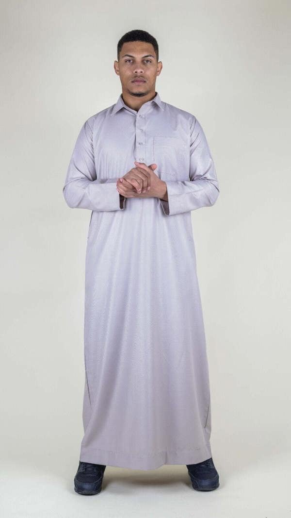 Infinity Leather Mens Thobe Jubba Saudi Ramadan Eid Islamic Kaftan Kaudara Arabic Jubbah