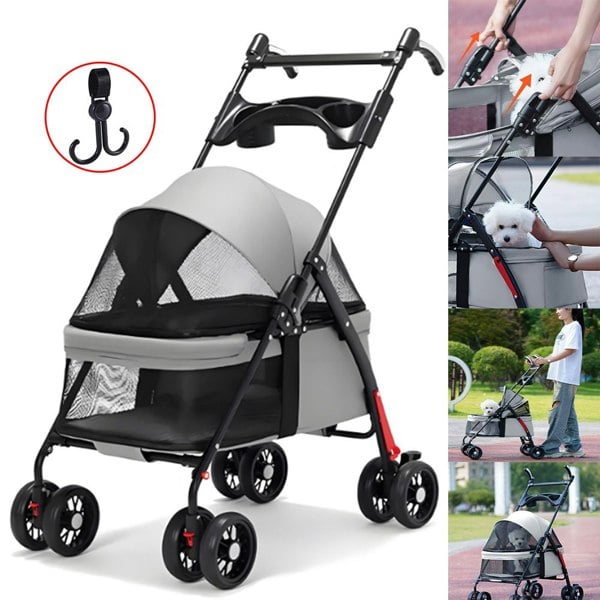 Havendro 4-Wheel Portable Pet Stroller with Breathable Mesh puppy stroller cat stroller