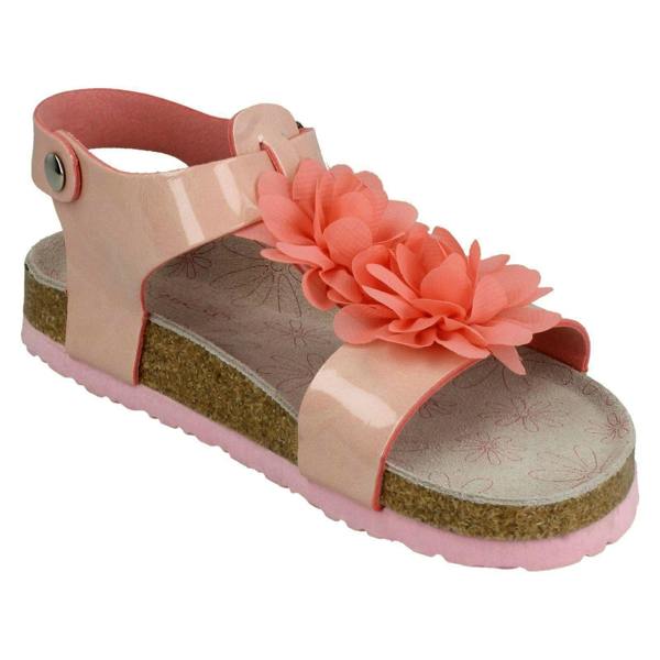 Spot On Girls Spot On Flower Trim Sandals