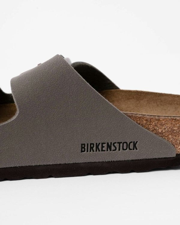 Birkenstock Arizona Birko-Flor Nubuck Womens Sandals - Stone - CHO - Designer Womens Sandals