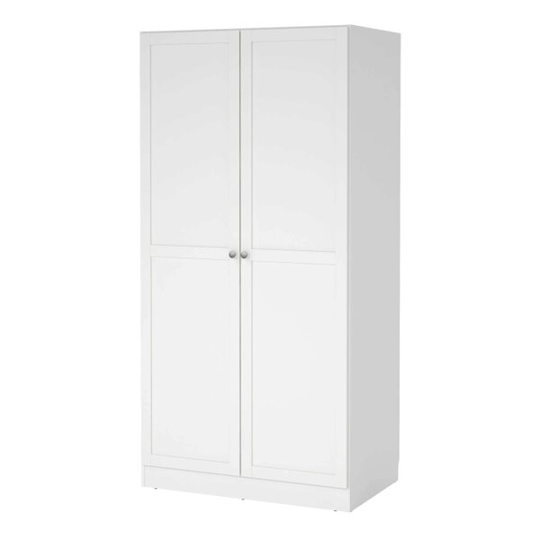 Wyld Haus Cherryfern White Wooden Wardrobe 2 Frame Doors