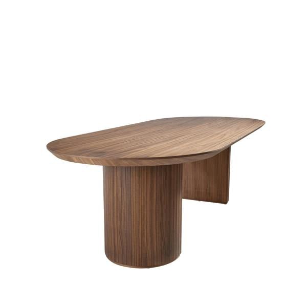 Angel Cerdá Oval Half Point walnut dining table 1104