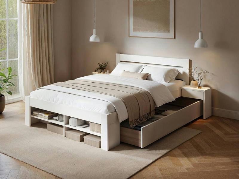 Noomi Pradis Storage Bed White