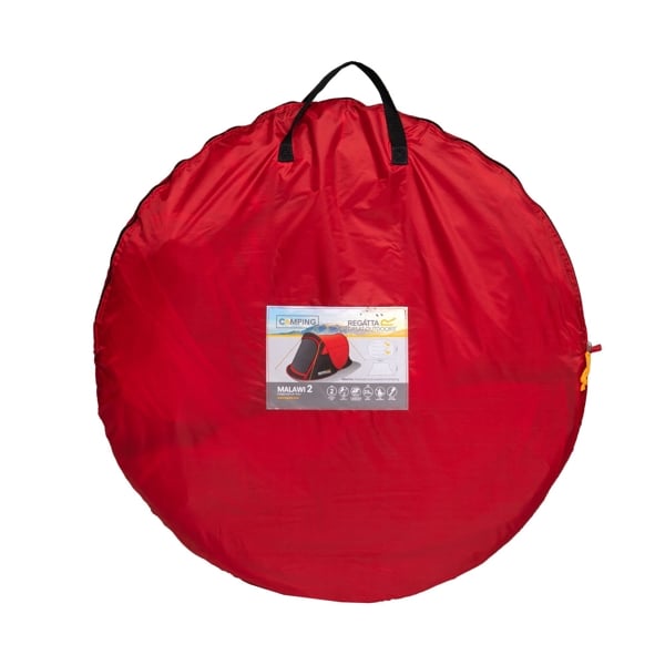 Regatta Great Outdoors Malawi 2 Man Pop Up Festival Tent - Pepper Red / Seal Grey