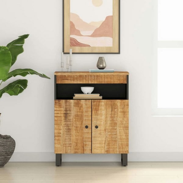 Berkfield Sideboard with 2 Doors 60x33x75 cm Solid Wood Mango