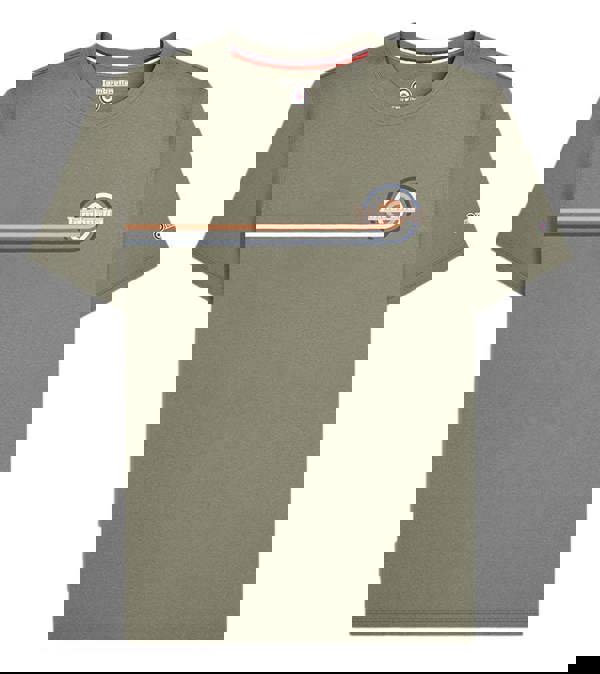 Lambretta Mens Classic Retro Stripe Logo Mod Ska Casual T-Shirt