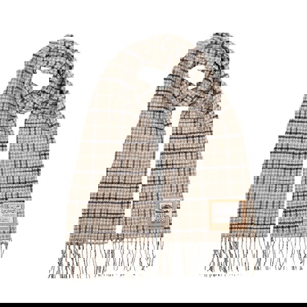 Luxurious Check Wool Scarf - 100% Pure Mongolian Wool