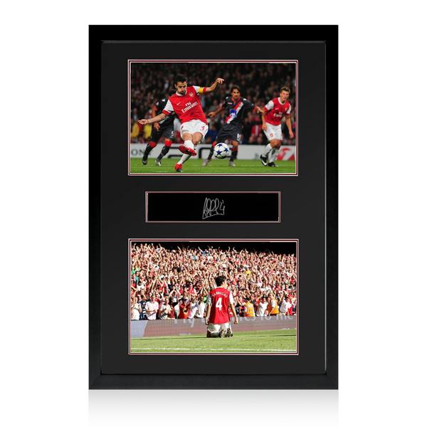 Cesc Fàbregas Signed Arsenal Plaque Iconic Frame.