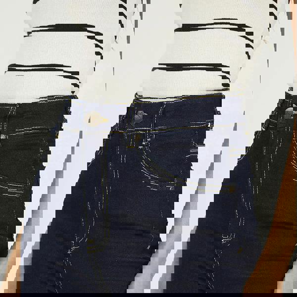 Brave Soul Indigo High Waisted Straight Leg Jeans - Indigo Image 4