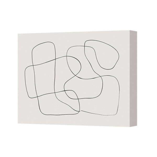 Benjamin Tate Design Abstract Line Art Canvas Print on Deep Wooden Frame Handmade in UK