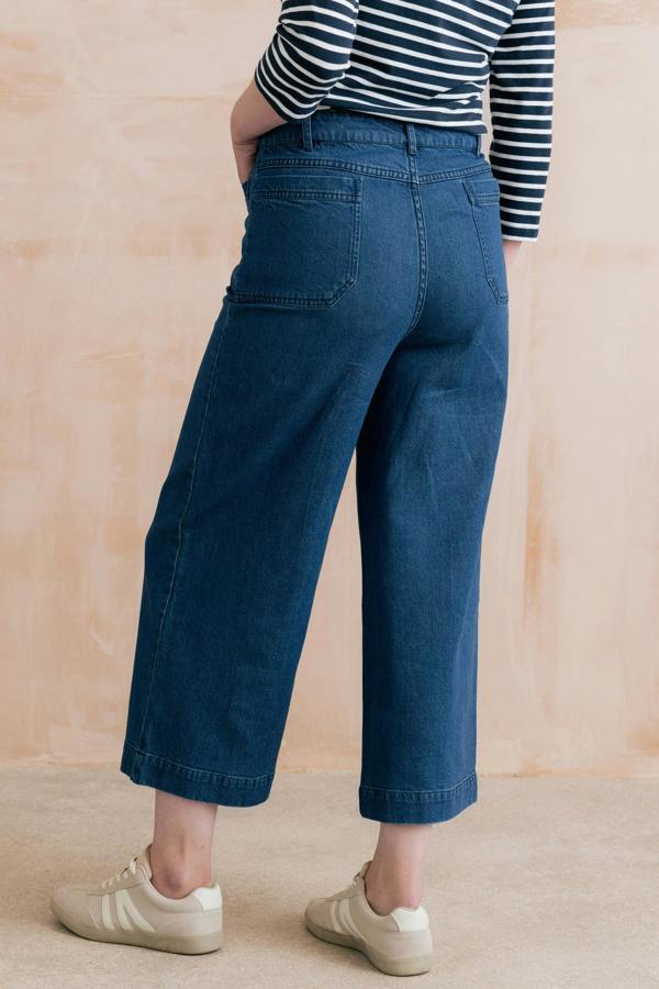 Lily & Me Amelia Denim Cropped Wide Leg Jeans