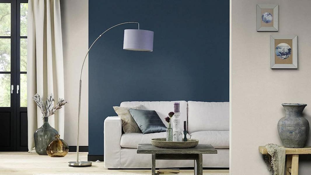 Denzo Linen Effect Navy Wallpaper - Rs
