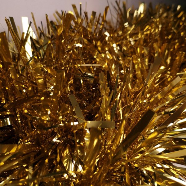 Samuel Alexander 10m (33ft) x 15cm Luxury Chunky Cut Tinsel Garland Christmas Tree Decoration - Gold