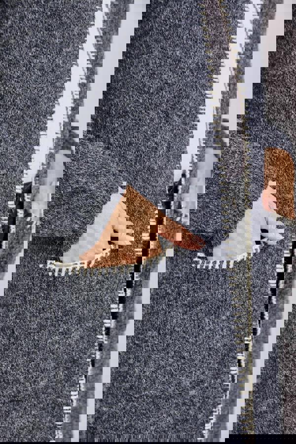 Blanket Stitch Cardigan With Hood