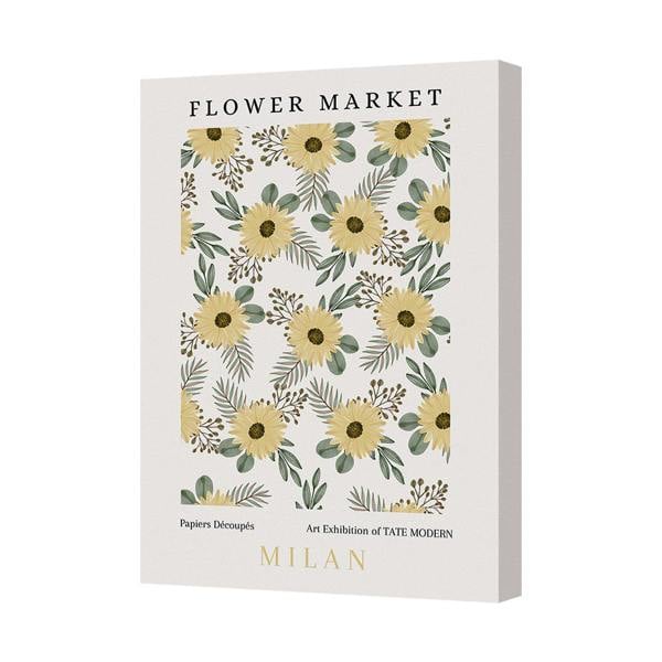 Benjamin Tate Design Flower Market Botanical Canvas Print Milan Artwork Home Decor