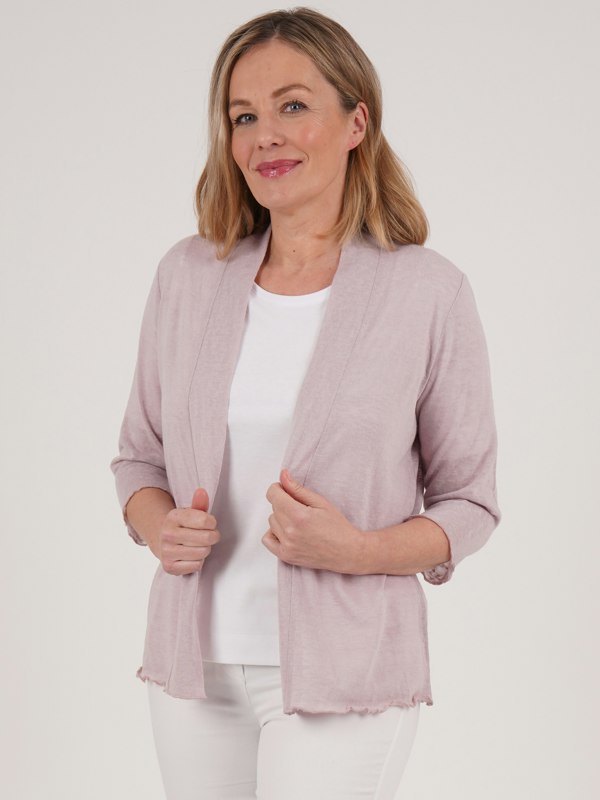 PennyPlain Open Front Shrug - Cloud