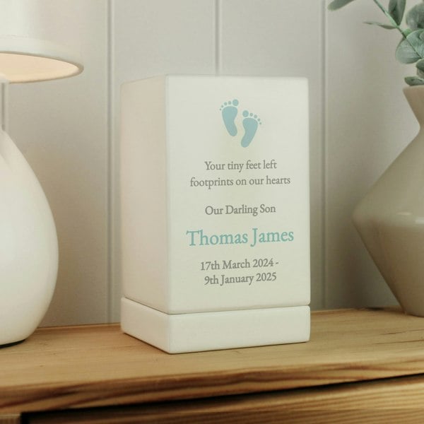 Personalised Memento Company Personalised Baby Boy Small Wooden Urn