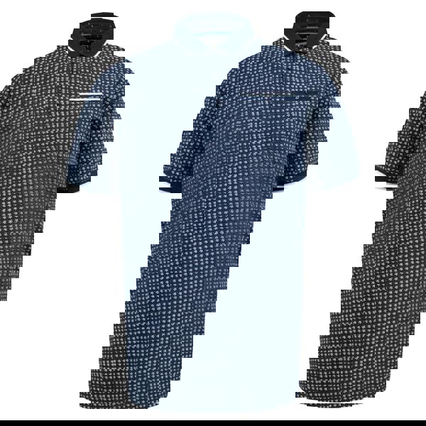 Duke Mens D555 Coventry All-Over Print Kingsize Polo Shirt - Navy