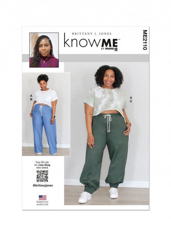 Know Me Sewing Pattern 2110, Tops, Trousers for Women, AA (10-12-14-16-18) - Intermediate