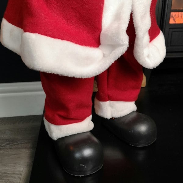 Samuel Alexander 80cm Red Standing Santa Claus Indoor Decoration with Present and Green Sack