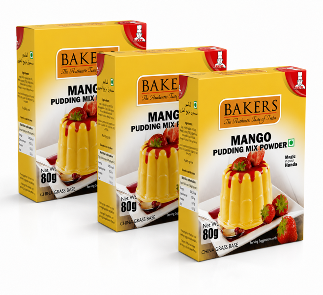 Bakers Mango Pudding Mix Powder, Instant Dessert 80g