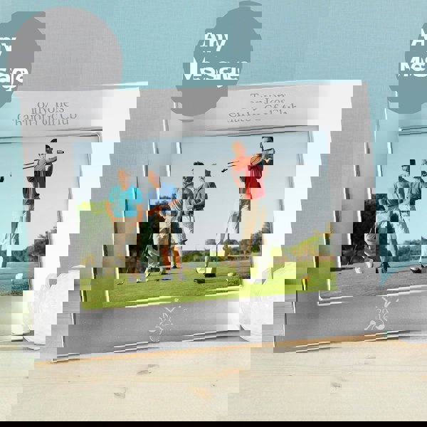 Personalised Memento Company Personalised Golf 6x4 Landscape Silver Photo Frame