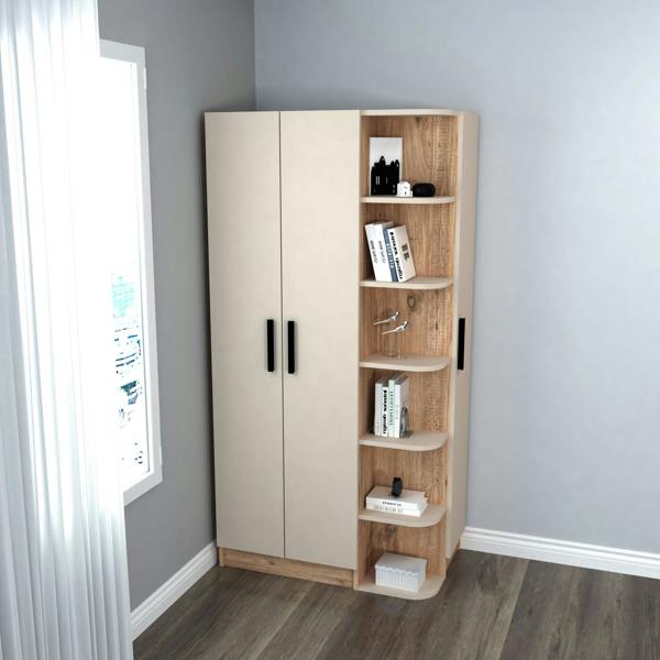 Destina Home Luses Compact Wardrobe with Cabinets and Shelves