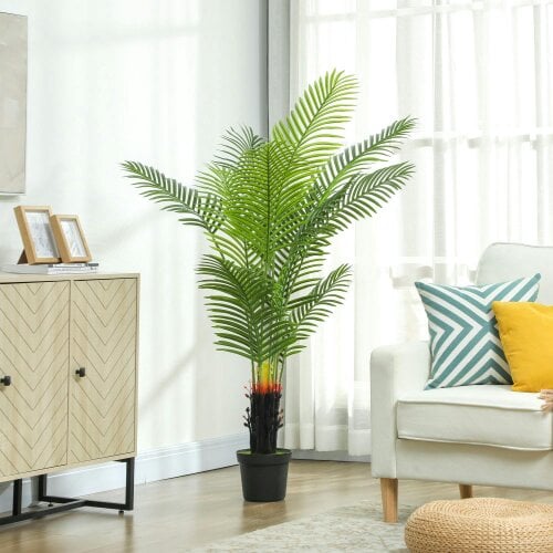 Wyld Haus Nomovi Artificial Areca Palm With Full Canopy Leaf Design In Pot 150cm Green