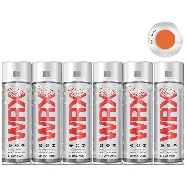 WRX 6X WRX Flat Orange Spray Paint 400ml