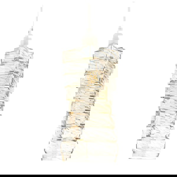 Sleek Gold Tinted Pendant Light Shade with Staggered Rectangular Body Image 5