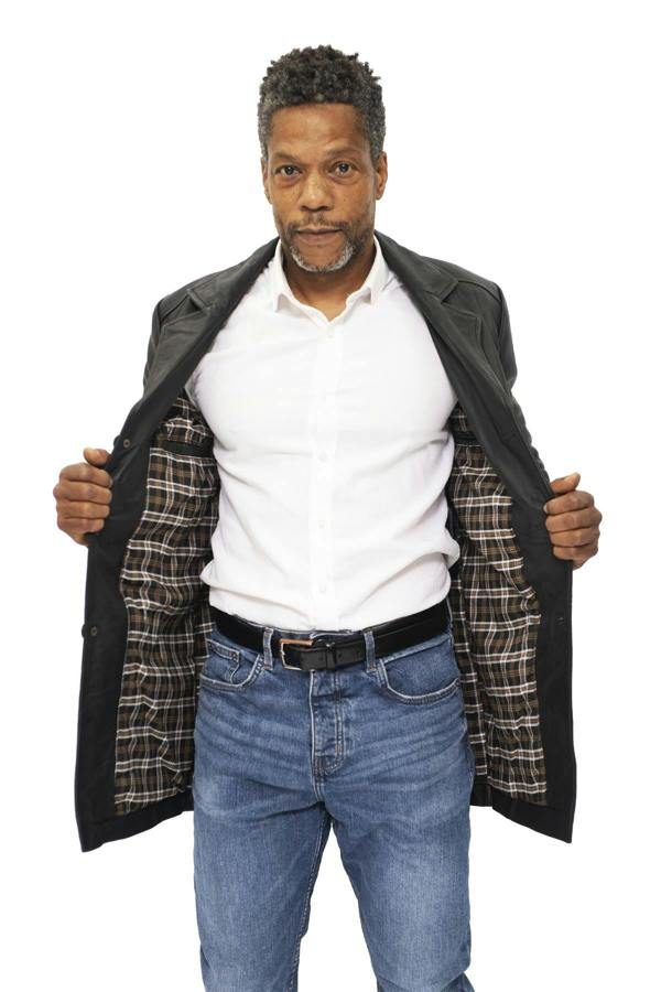 Infinity Leather Mens 3/4 Black Leather Coat-Rosario