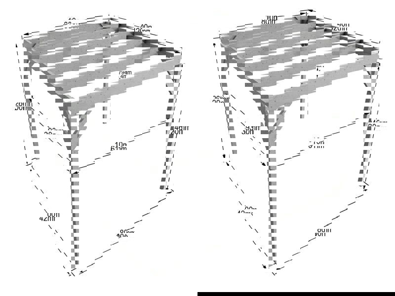 Box-style wooden garden pergola kit made from high quality timber, featuring straight square posts and beams with a clean, modern open frame design for gardens, patios, and outdoor seating areas.