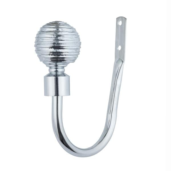 A.Unique Home Etched Ball Metal Extendable Curtain Pole with Rings and Fittings, In a Variety of Colours and Sizes (25/28mm)