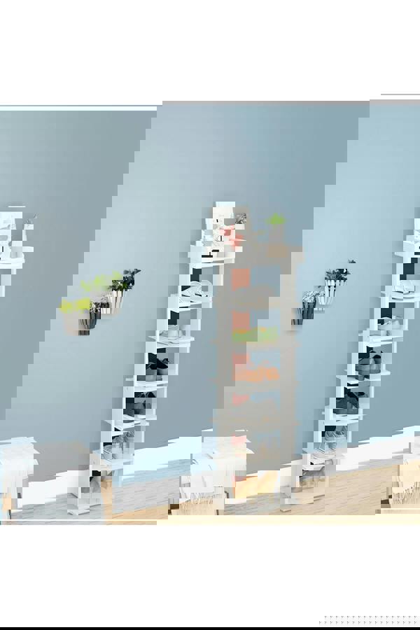 Living and Home 7 Tiers Shoe Rack Organizer Storage Stand Shelf Space Saving - White