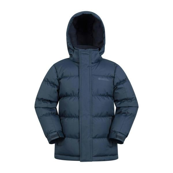 Mountain Warehouse Childrens/Kids Snow II Water Resistant Padded Jacket - Dark Blue - 