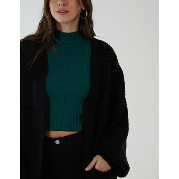Blue Vanilla Edge to Edge Knitted Long Cardigan