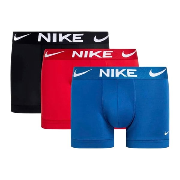 Nike Mens Essential Micro Dri-FIT Boxer Shorts (Pack of 3) - Blue/Red/Black